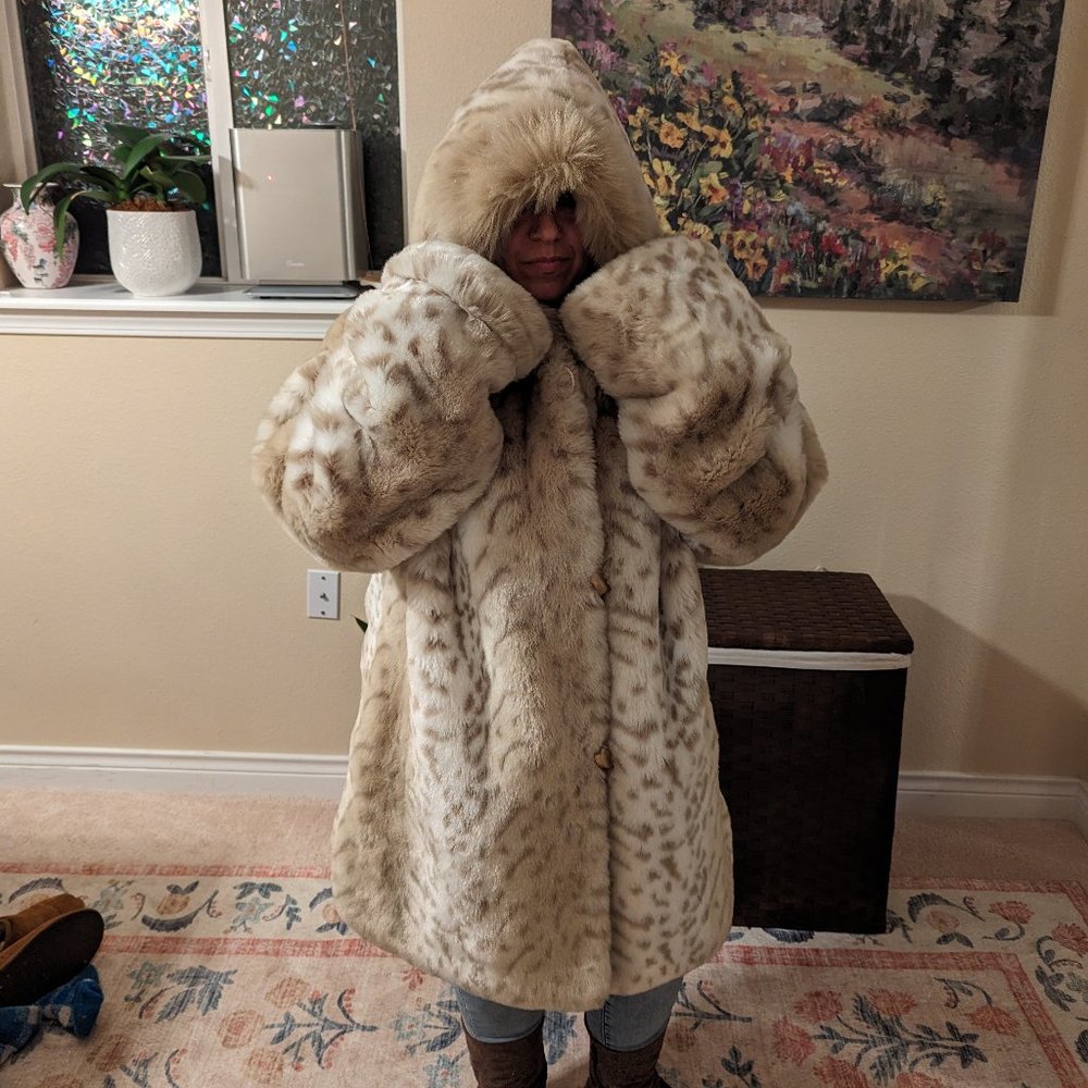 Chadwick's faux fur coat xl *vintage*